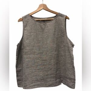 Habitat Natural Linen Cottagecore Granola Euro-Summer Sleeveless Top Size Large